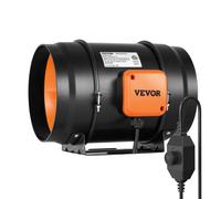 VEVOR Ventilateur de conduit en ligne, 203,2 mm, extracteur d'air silencieux 860 m³/h contrôleur de vitesse variable moteur CA, booster de refroidissement pour tentes de culture, culture hydroponique