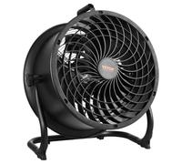 VEVOR Ventilateur de sol, 3 vitesses, ventilateur industriel en métal robuste 355,6 mm, inclinaison à 360°, vitesse du vent 7,2 m/s, pour maison, bureau, garage, magasin commercial, chambre à coucher