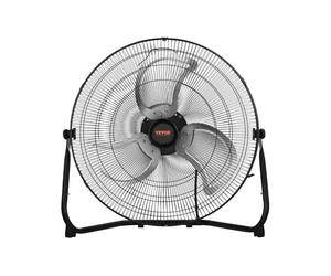 VEVOR Ventilateur de sol, 3 vitesses, ventilateur industriel en métal robuste 508 mm, inclinaison à 360°, vitesse du vent 6,5 m/s, pour maison, garage, magasin commercial, chambre à coucher, 2 pcs