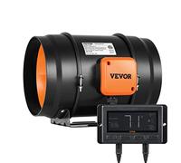 VEVOR Ventilateur d'Extraction 200 mm Extracteur d'Air Conduit 1371 m³/h 68 W Régulateur Température Humidité Silencieux Moteur Électrique pour Refroidissement Tentes Croissance Cultures Hydroponiques