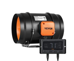 VEVOR Ventilateur d'Extraction 200 mm Extracteur d'Air Conduit 1371 m³/h 68 W Régulateur Température Humidité Silencieux Moteur Électrique pour Refroidissement Tentes Croissance Cultures Hydroponiques