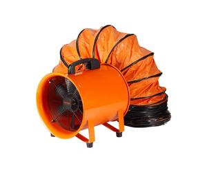 VEVOR Ventilateur d'Extraction 255 W Extracteur d'Air Conduit Industriel 254 mm Tuyau d'Extraction 10 m Volume d'Air 2922 m3/h Ventilateur Évacuation d'Air pour Extraire Fumée Maison Travail