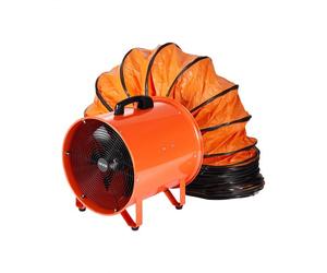 VEVOR Ventilateur d'Extraction 592 W Extracteur d'Air Conduit Industriel 406,4 mm Tuyau Extraction 10 m Volume d'Air 8792 m3/h Ventilateur Évacuation 2 Engrenages pour Extraire Poussière Fumée Maison