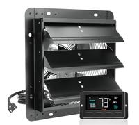 VEVOR Ventilateur d'extraction à volets, 30,5 cm avec contrôleur de température et d'humidité, extracteur d'air de grenier mural réglable à vitesse variable, 1500 m³/h, moteur EC, pour serre, garage