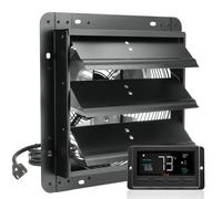 VEVOR Ventilateur d'extraction à volets, 30,5 cm avec contrôleur de température et d'humidité, extracteur d'air de grenier mural réglable à vitesse variable, 1500 m³/h, moteur EC, pour serre, garage