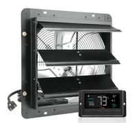 VEVOR Ventilateur d'extraction à volets, 35,6 cm avec contrôleur de température et d'humidité, extracteur d'air de grenier mural réglable à vitesse variable, 1700 m³/h, moteur EC, pour serre, garage