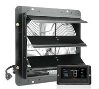 VEVOR Ventilateur d'extraction à volets, 35,6 cm avec contrôleur de température et d'humidité, extracteur d'air de grenier mural réglable à vitesse variable, 1700 m³/h, moteur EC, pour serre, garage