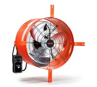 VEVOR Ventilateur d'Extraction pour Grenier 40,6 cm 4995,1 m³/h Thermostat | Extracteur d'Air Mural pour Maison, Garage, Entrepôt et Atelier, Boîtier en Acier Carbone, avec Supports de Montage, Orange
