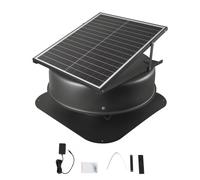 VEVOR Ventilateur Extraction de Toit Solaire 42 W avec Thermostat Intelligent, Télécommande, Flux d'Air 2800 CFM, Moteur à Courant Continu sans Balais Intégré pour Refroidissement Ventilation Grenier