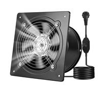 VEVOR Ventilateur Extraction Mural 20,3 cm Ventilateur Extracteur 980 m³/h Extracteur d'Air pour Grenier, Garage, Sous-sol, Atelier, Cuisine, Faible Consommation 48 W, avec Variateur de Vitesse, Noir
