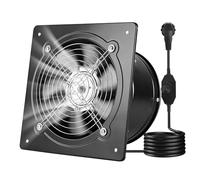 VEVOR Ventilateur Extraction Mural 20,3 cm Ventilateur Extracteur 980 m³/h Extracteur d'Air pour Grenier, Garage, Sous-sol, Atelier, Cuisine, Faible Consommation 48 W, avec Variateur de Vitesse, Noir