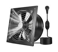 VEVOR Ventilateur Extraction Mural 30,5 cm Ventilateur Extracteur 2647 m³/h Extracteur d'Air pour Grenier, Garage, Sous-sol, Atelier, Cuisine, Faible Consommation 70 W, avec Variateur de Vitesse, Noir