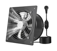 VEVOR Ventilateur Extraction Mural 25,4 cm Ventilateur Extracteur 1678 m³/h Extracteur d'Air pour Grenier, Garage, Sous-sol, Atelier, Cuisine, Faible Consommation 50 W, avec Variateur de Vitesse, Noir