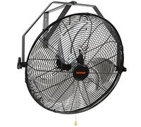 Ventilateur Mural Industriel-VEVOR-44,6 cm-oscillant-3 Vitesses, 4150 CFM-Refroidissement Entrepôt, Serre, Atelier, Terrasse-Noir