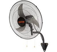 VEVOR Ventilateur mural industriel, 49 cm, ventilateur mural oscillant 4650 CFM, 3 vitesses, ventilateur commercial ou résidentiel pour refroidissement entrepôt, serre, atelier, patio, sous-sol, noir
