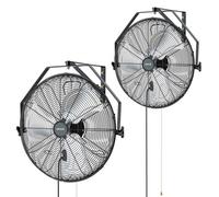 VEVOR Ventilateur Mural Industriel 50,5 cm Lot de 2, Ventilateur Mural pour Atelier, Garage, Entrepôt et Salle de Sport, 3 Vitesses, Angle Réglable, Pales en Aluminium, Grille en Acier au Carbone