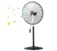 VEVOR Ventilateur sur pied industriel, 688 mm, ventilateur oscillant à 85°, réglables en hauteur, 3 vitesses réglables, débit d'air max. 9100 CFM, pour chambre à coucher, salon, maison, bureau, noir