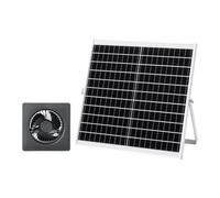VEVOR Ventilateur Solaire avec Panneau Solaire 20 W et Batterie, Extracteur d'air, Débit d'Air 374 m³/h, Angle Réglable, pour Serre, Tente de Culture, Poulailler et Abri, Boîtier en Alliage d'Alu