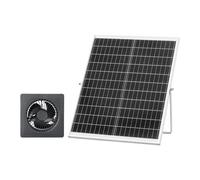 VEVOR Ventilateur Solaire avec Panneau Solaire 25 W et 1 Ventilateur, Extracteur d'Air, Angle Réglable, 2030 tr/min, pour Tente de Culture, Serre, Poulailler et Abri, Boîtier Alliage Alu Étanche IP65