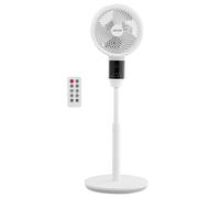 VEVOR Ventilateur sur Pied 23 cm, Ventilateur Silencieux, Oscillation 80°, avec Télécommande, 9 Vitesses et 4 Modes Intelligents, Minuterie 24 h, Hauteur Réglable, pour Chambre, Salon et Bureau, Blanc