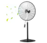 VEVOR Ventilateur sur pied industriel, 688 mm, ventilateur oscillant à 85°, réglables en hauteur, 3 vitesses réglables, débit d'air max. 9100 CFM, pour chambre à coucher, salon, maison, bureau, noir