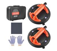 VEVOR Ventouse Carrelage 20,3 cm Ventouse Vitre Lot de 2 Outil Pose Carrelage Levage 181 kg pour Soulever de Grands Carreaux Plaques de Verre Lisse Granit Métal, avec Poignée ABS Étui de Transport