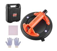 VEVOR Ventouse Carrelage 203 mm Ventouse Vitre Capacité Levage Maximale 180 kg Poignée ABS Étui de Transport Outil Pose Carrelage pour Soulever de Grands Carreaux Plaques de Verre Lisse Granit Métal