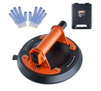 VEVOR Ventouse de Carrelage 203 mm Ventouse de Vitre Charge 278 kg avec Poignée en Acier Boîte de Transport en PP Gants Ventouse de Levage Industriel pour Plaques de Verre Granit Carrelage Métal Bois