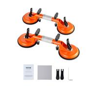 VEVOR Ventouse de Rapprochement Joints Carrelage 125 mm, Poseur de Joints Granit à Ventouse, Lot de 2, Réglable à 180°, Outil d'Installation de Comptoir, pour Nivellement Jointure Dalle de Marbre