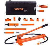 VEVOR Vérin Hydraulique 12 T Presse Hydraulique Carrosserie Course 135 mm | Pour la Réparation de Châssis de Voiture Construction, 4 Tiges de 100 à 500 mm, Coffret de Vérins Multifonctionnel Carrossier
