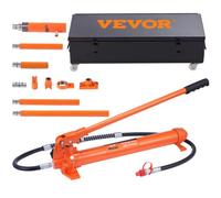 VEVOR Vérin Hydraulique 20 T Presse Hydraulique Carrosserie Carrosserie Course 145 mm Coffret de Vérins Hydrauliques avec 3 Tiges 100/300/500 mm pour