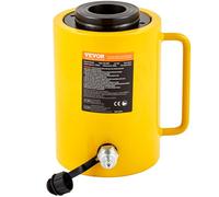 VEVOR Vérin Hydraulique à Piston Creux de 60 tonnes Course 50 mm, Cylindre Hydraulique à Piston en Métal Solide, Levage Rapide, pour Industrie, Ateliers de Carrosserie et de Châssis Automobiles