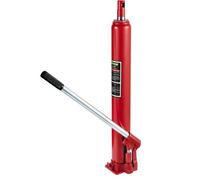 VEVOR Cric hydraulique long, capacité 4 t, avec pompe à piston unique et base plate, cric manuel avec poignée, pour grues de garage/de magasin, dispositif de levage motorisé, rouge
