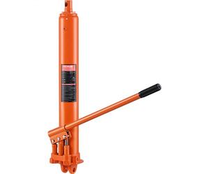 VEVOR Vérin Hydraulique Long pour Grue d'Atelier 8 Tonnes, Cylindre Hydraulique Support Moteur avec Pompe à Double Piston et Base à Chape, Tige Hydraulique pour Chèvre Levage Moteur, Entretien Garage