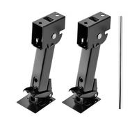 VEVOR Vérin Stabilisateur Caravane 2PCs, Béquille Stabilisatrice pour Camping-car Télescopique et Pliable, Support de Stabilisation Charge 453,59 kg, Hauteur Réglable, pour Stationnement Remorque
