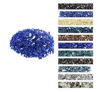 VEVOR Verre de Feu pour Braséro Foyer Cheminée Gaz 15,88 kg 12,7 mm Bleu Cobalt