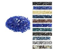 VEVOR Verre de Feu pour Braséro, 4,5 kg, Pierres en Verre pour Foyer à Gaz, 12,7 mm, sans Fumée, Réfléchissante, Pierres Décoratives Résistantes pour Cheminée à Gaz, Intérieur, Extérieur, Bleu Cobalt