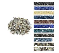 VEVOR Verre de Feu pour Braséro, 4,5 kg, Pierres en Verre pour Foyer à Gaz, 12,7 mm, sans Fumée, Réfléchissante, Pierres Décoratives pour Cheminée à Gaz, Intérieur, Extérieur, Doré Transparent Cuivre