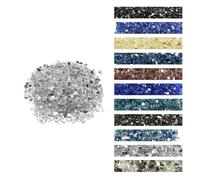 VEVOR Verre de Feu pour Braséro, 4,5 kg, Pierres en Verre pour Foyer à Gaz, 12,7 mm, Sans Fumée, Réfléchissante, Pierres Décoratives Résistantes, pour Cheminée à Gaz, Intérieur, Extérieur, Transparent