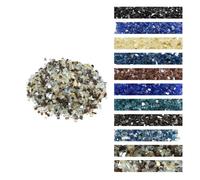 VEVOR Verre de Feu pour Braséro, 4,5 kg, Pierres en Verre pour Foyer à Gaz, 12,7 mm, Sans Fumée, Réfléchissante, Pierres Décoratives pour Cheminée à Gaz, Intérieur, Extérieur, Doré Transparent Cuivre