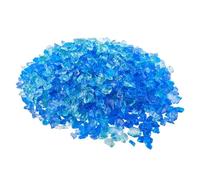 VEVOR Verre de Feu pour Braséro, 4,5 kg, Pierres en Verre pour Foyer à Gaz, 19,05 mm, sans Fumée, Pierres Décoratives pour Cheminée à Gaz, Intérieur et Extérieur, Bleu Aqua, Bleu Caraïbes, Vert Aqua