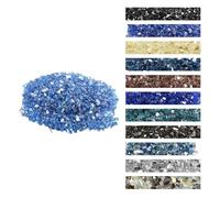 VEVOR Verre de Feu pour Braséro, 4,5 kg, Pierres en Verre pour Foyer à Gaz, 6,35 mm, Sans Fumée, Réfléchissante, Pierres Décoratives Résistantes, pour Cheminée à Gaz, Intérieur, Extérieur, Bleu Cobalt