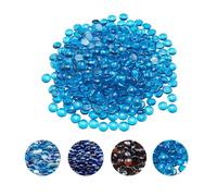 VEVOR Verre de Feu pour Braséro, 9 kg, Pierres en Verre pour Foyer à Gaz, 19,05 mm, Perles de Verres, sans Fumée, Réfléchissantes, Pierres Décoratives Résistantes, pour Cheminée à Gaz, Bleu Caraïbes