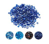 VEVOR Verre de Feu pour Braséro Foyer Cheminée à Gaz 9 kg 19,05 mm Bleu Cobalt