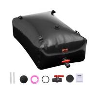 VEVOR Vessie de Stockage d'Eau, 330 L, Réservoir d'Eau Pliable PVC 1000D, Conteneur Souple d'Eau d'Urgence Portable, Sac d'Eau Douce de Grande Capacité, pour Prévention Incendies, Camping-car, Noir
