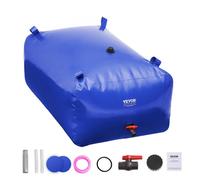 VEVOR Vessie de Stockage d'eau, 400 L, réservoir d'eau Pliable PVC 1000D, conteneur Souple d'eau d'urgence Portable, Sac d'eau Douce de Grande capacité, pour prévention incendies, Camping-Car, Bleu