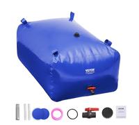 VEVOR Vessie de Stockage d'eau, 400 L, réservoir d'eau Pliable PVC 1000D, conteneur Souple d'eau d'urgence Portable, Sac d'eau Douce de Grande capacité, pour prévention incendies, Camping-Car, Bleu