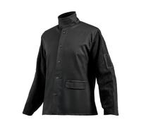 VEVOR Veste de soudage taille XL, manteau de protection résistante à la chaleur, manches en cuir de vachette fendu robuste et corps en coton ignifuge 255 g, avec boutons-pression, poches, pour soudeur