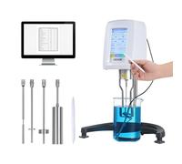 VEVOR Viscomètre rotatif numérique, 10-6 000 000 mPa.s(cP), précision ± 1%, Viscosimètre rotatif numérique 100-240 V avec 4 rotors et sonde de température, écran tactile, viscosimètre de laboratoire