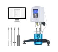 VEVOR Viscosimètre rotatif numérique, 10-2 000 000 mPa.s(cP), précision ± 2%, Viscosimètre rotatif numérique 100-240 V avec 4 rotors et sonde de température, écran LCD, viscosimètre de laboratoire